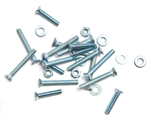 several-screws-isolated-white-background
